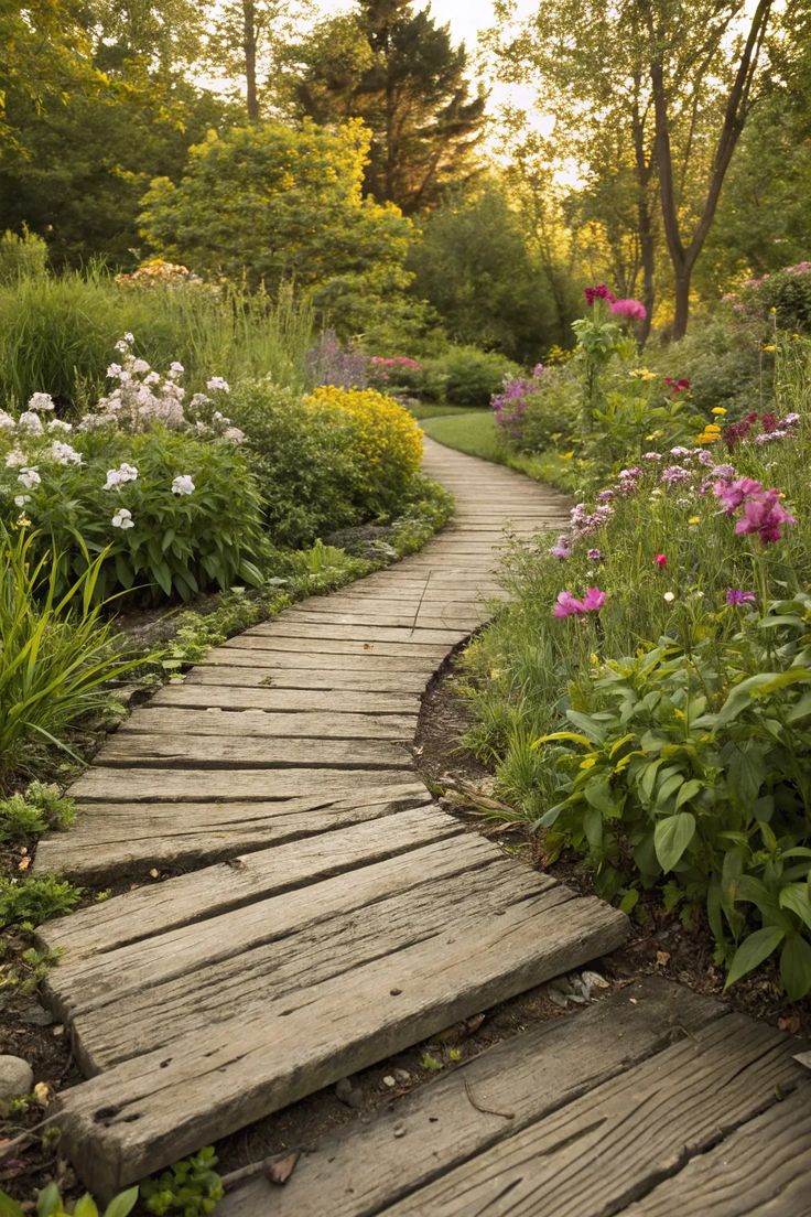 18+ Inspiring Wooden Pathway Ideas for Your Garden